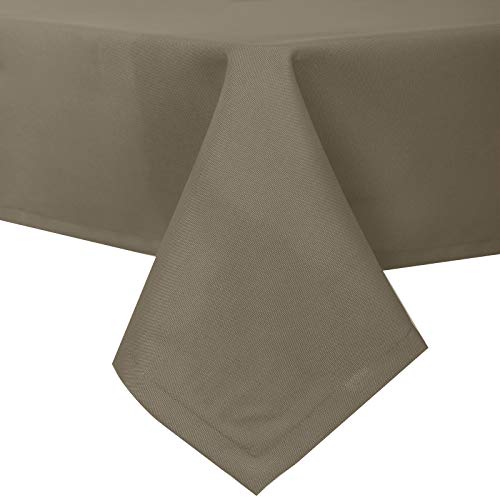 EUGAD Tischdecke Abwaschbar Tischwäsche Wasserabweisend Tischtücher Lotuseffekt Eckig viele Größe Farbe wählbar, 130x280 cm Taupe von EUGAD