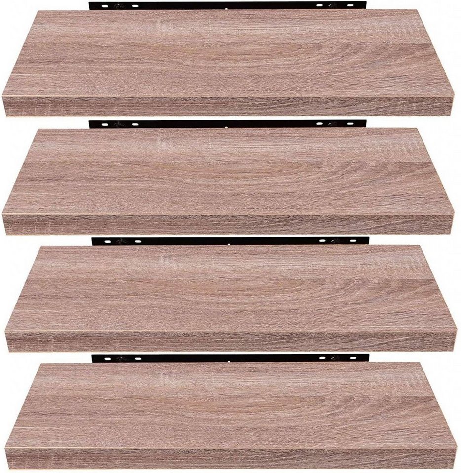 EUGAD Wandregal, 4-tlg., Holz Board Modern in verschiedenen Farben Größen von EUGAD