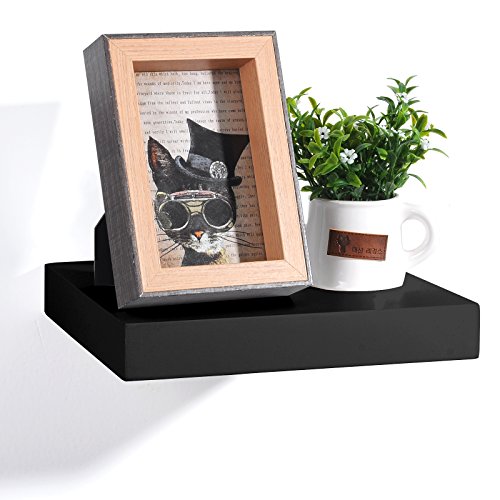 EUGAD Wandregal Schwarz 25cm, Wandboard Regalbrett mit Versteckten Haltern, für Wohnzimmer, Schlafzimmer, Küche & Büro, 0081QJ EUGAD Wandregal Schwarz 25cm, Wandboard Regalbrett mit Versteckten Haltern, für Wohnzimmer, Schlafzimmer, Küche & Büro, 0081QJ von EUGAD