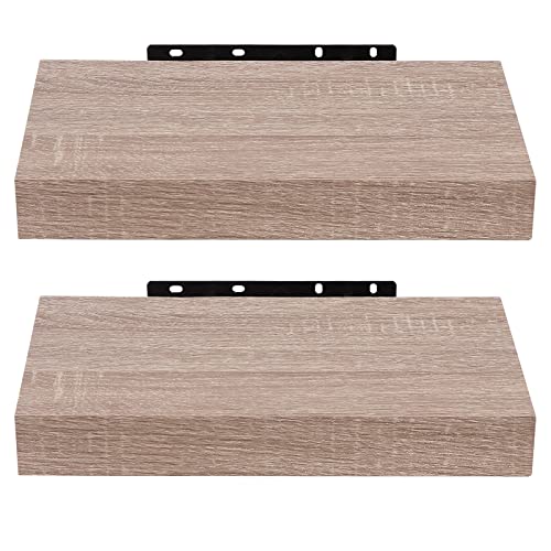 EUGAD Wandregal Wandboard 2er Set Hängeregal Holz Board Modern Eiche Gelb 25x23x3,8cm 0112QJ-2 von EUGAD