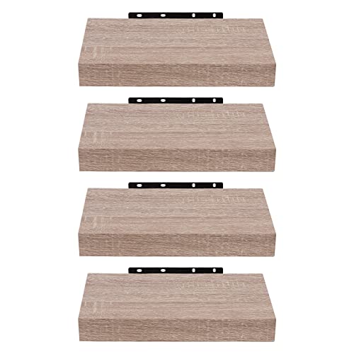 EUGAD Wandregal Wandboard 4er Set Hängeregal Holz Board Modern Eiche Gelb 25x23x3,8cm 0112QJ-4 von EUGAD