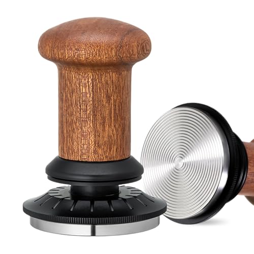 EUIOOVM Kaffee Tamper 58mm, 30lbs Druckregulierend Espresso Tamper, Federbelastet Anpressdruck Kaffee Tamper mit Edelstahl Base für 58mm Siebträger von EUIOOVM