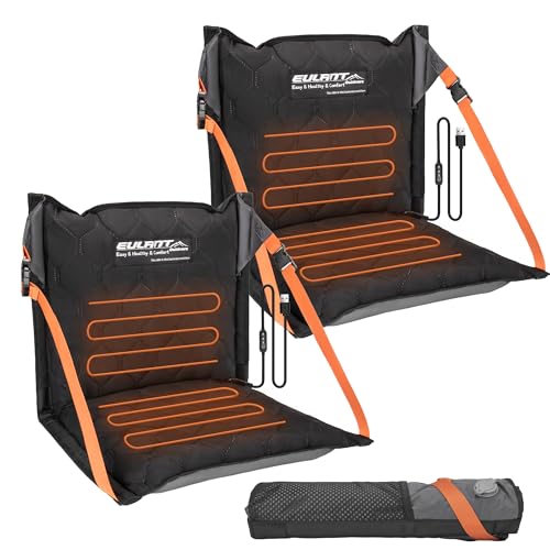 EULANT Aufblasbares Beheiztes Stadion Sitzkissen mit Rückenlehne, Tragbares USB Stadionsitz für Camping Outdoor-Bleicher Kajak Angeln Sportveranstaltungen Konzert Ausflüge Wandern,Schwarz 2 Stück EULANT Aufblasbares Beheiztes Stadion Sitzkissen mit Rückenlehne, Tragbares USB Stadionsitz für Camping Outdoor-Bleicher Kajak Angeln Sportveranstaltungen Konzert Ausflüge Wandern,Schwarz 2 Stück von EULANT