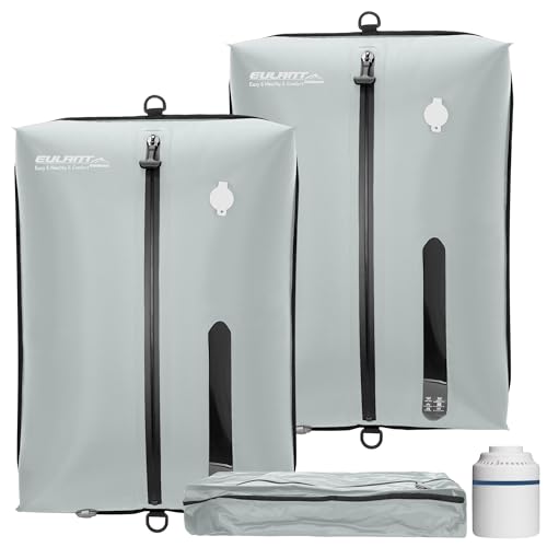 EULANT Vergrößert Vakuumbeutel für Reisen mit Pumpe, Wiederverwendbare Kompressionsbeutel für Koffer/Gepäck/Rucksack, Wasserdicht Vakuumversiegelungsbeutel mit IPX8 Luftdichtem Reißverschluss EULANT Vergrößert Vakuumbeutel für Reisen mit Pumpe, Wiederverwendbare Kompressionsbeutel für Koffer/Gepäck/Rucksack, Wasserdicht Vakuumversiegelungsbeutel mit IPX8 Luftdichtem Reißverschluss von EULANT