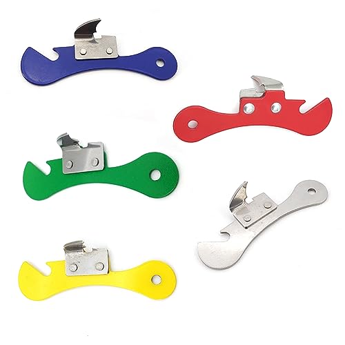 EULAPGOE 5 Stück Handheld Leichtgewicht Can Opener, Deckelöffner, Edelstahl Glas öffner, Dosenöffner Küchenhelfer von EULAPGOE
