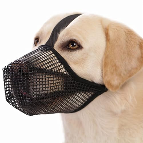 EULAPGOE Maulkorb für große Hunde, Maulkorb für Hunde, Hundemaulkorb Weich und bequem, Mesh Hunde Maulkorb Verstellbare Atmungsaktiver Maulkorb für Kleine Mittlere Große Hunde(XL) von EULAPGOE
