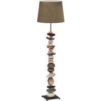 [GEBRAUCHT] B-Ware Euluna Stehlampe Vera Stehleuchte Standleuchte Mit Stoffschirm Und Stein Dekor von EULUNA
