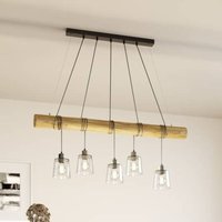 [GEBRAUCHT] Euluna Hängeleuchte Hängeleuchte Lampe Leuchte Karrl Fünfflammig Klar/Braun 810 B-Ware von EULUNA