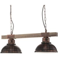 [GEBRAUCHT] Euluna Hängeleuchte Hakon Deko Deckenlampe E27 Zweiflammig Rostbraun Holz Na725 B-Ware von EULUNA