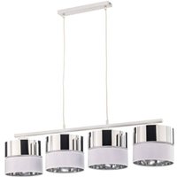 [GEBRAUCHT] Euluna Hängeleuchte Hilton Deckenlampe Pendelleuchte Weiß Silber Vierflammig B-Ware von EULUNA