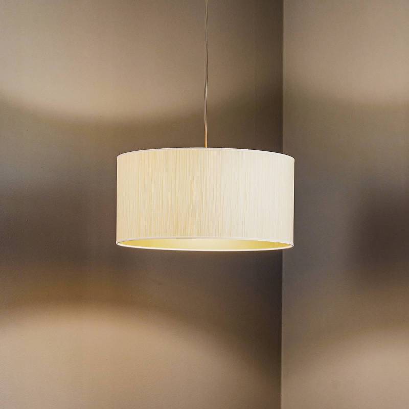 Hängeleuchte Essex, strukturierter Stoff, gold von Duolla