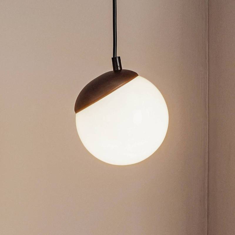 Hängeleuchte Sfera, 1-flammig, Glas, Metall, schwarz von Eko-Light