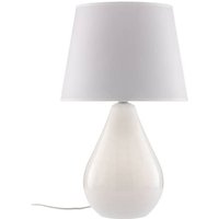 [NEUWERTIG] B-Ware Euluna Tischleuchte Lacrima Weiß Silber Schreibtischlampe Deko Tischlampe E27 von EULUNA