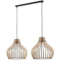 [NEUWERTIG] Euluna Hängeleuchte Barrel 2 Fl. Holz Hängelampe Deckenlampe Lampe Leuchte E27 B-Ware von EULUNA