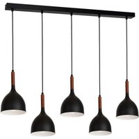 [NEUWERTIG] Euluna Hängeleuchte Noak Pendelleuchte Deckenlicht E27 5 Flg Lang Schwarz Holz B-Ware von EULUNA
