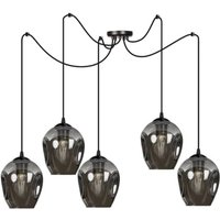 [NEUWERTIG] Euluna Pendellampe Starla Hängeleuchte Hängelampe Dezentral 5 Flg. Glas Grafit B-Ware von EULUNA