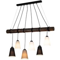[NEUWERTIG] Euluna Pendelleuchte Como Hängeleuchte Hängelampe Deckenlampe 6 Flammig Walnuss B-Ware von EULUNA