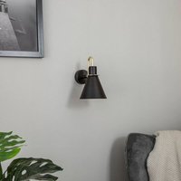 [NEUWERTIG] Euluna Wandleuchte Bona Wandlampe Wohnzimmerlampe Leuchte Lampe Schwarz Messing B-Ware von EULUNA
