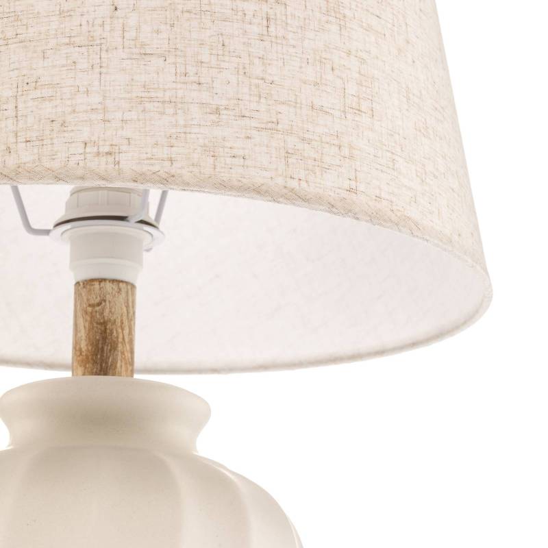 Tischleuchte Vortice aus Keramik, weiß Tischleuchte Vortice aus Keramik, weiß von ONLI