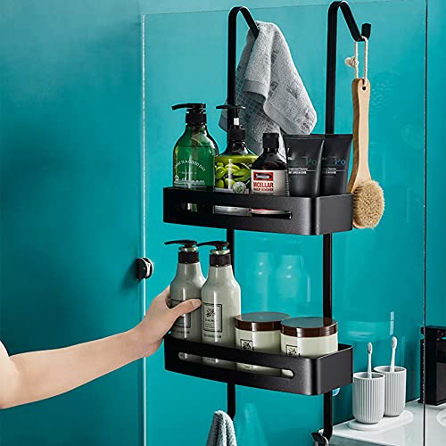 EUNEWR 2 stufiger duschablage ohne bohren zum hängen,duschablage zum hängen mit 2 Haken und Saugnäpfen,duschregal ohne bohren schwarz,duschregal zum hängen edelstahl für Shampoo/Conditioner/Handtuch EUNEWR 2 stufiger duschablage ohne bohren zum hängen,duschablage zum hängen mit 2 Haken und Saugnäpfen,duschregal ohne bohren schwarz,duschregal zum hängen edelstahl für Shampoo/Conditioner/Handtuch von EUNEWR
