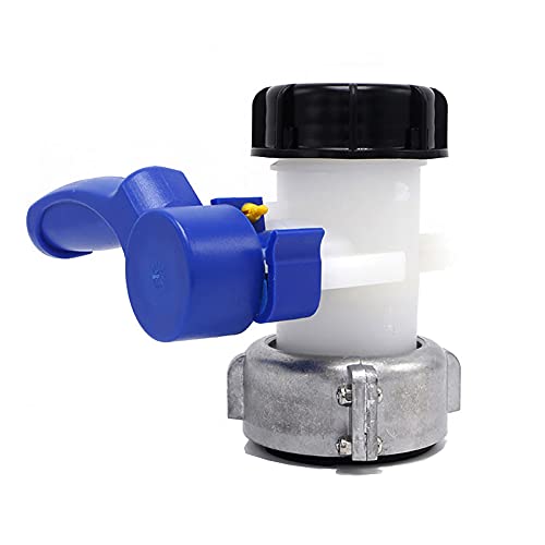 EUNEWR IBC Auslaufhahn Absperrhahn,Universal Wassertank IBC Container Klappenhahn Absperrhahn Adapter Für IBC Container Regenwassertank Ablasshahn Regentonne Kanister (75mm) von EUNEWR