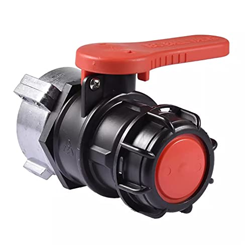 EUNEWR IBC Tank Kugelhahn,Ersatzhahn Adapter Kugelhahn, Wassertank Adapter Universal Wasserhahn Auslaufhahn DN50 Behälter Kugelhahn für IBC Container,Kanister,Wassertank Regentonne(75mm) von EUNEWR