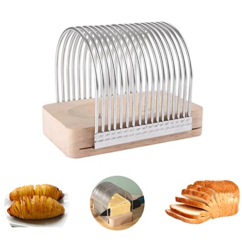 Hasselback Kartoffelschneider, Hasselback Kartoffelschneider Rack, Kartoffelschneider Werkzeug Guide zum Schneiden von Tomaten, Kartoffeln, Fleisch, Brot und Kuchen von EUNEWR