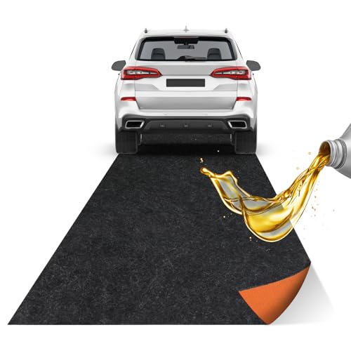 Öl Auffangmatte, 1,5 mm Dicke Garage Boden Ölmatte mit Gummiboden, Stabilität, Langlebigkeit und rutschfesten Halt, Ölauffangmatte für Garagenboden (100 * 200CM) von EUNEWR