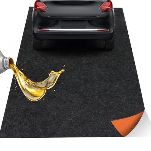Öl Auffangmatte, 1,5 mm Dicke Garage Boden Ölmatte mit Gummiboden, Stabilität, Langlebigkeit und rutschfesten Halt, Ölauffangmatte für Garagenboden (250 * 300CM) von EUNEWR