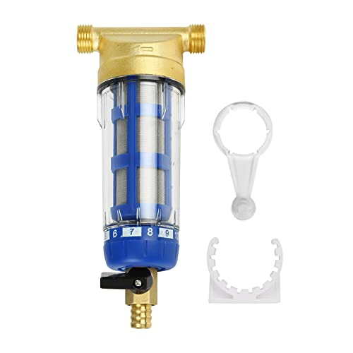 EUNEWR Wasserfilter Wiederverwendbare, Spin-Down-Sediment-Wasserfilter mit 3/4" Male Thread, Wasser-Vorfilter-Sedimentfilter für Brunnenwasserschlauch von EUNEWR
