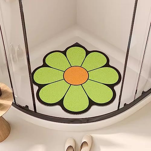 EUPXRHY Duschmatte Rund rutschfest, Duschvorleger mit AblauflöChern Sicherheits, PVC Luffa Duschteppich rutschfest, Schnelltrocknend, Schnell Trocknend,A,80x80cm(32x32inch von EUPXRHY