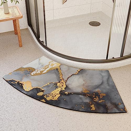 EUPXRHY Duschvorleger Halbrund, Gebogene Duschmatte Schnelltrocknend, Super Saugfähige Kieselgur Badematte Eckdusche, Duschteppich rutschfest Waschbar,D EUPXRHY Duschvorleger Halbrund, Gebogene Duschmatte Schnelltrocknend, Super Saugfähige Kieselgur Badematte Eckdusche, Duschteppich rutschfest Waschbar,D von EUPXRHY
