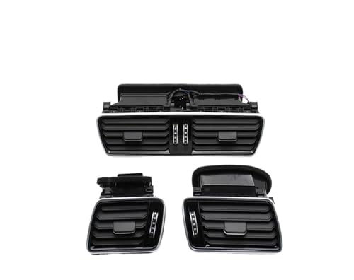 EUQIXMR Auto Frontgrill Armaturenbrett Vorne Links Rechts Mitte Lüftungsgitter Klimaanlage Für VW Für P&assat B6 B7 CC 3AD819702A 3AD819728A(LHD-3PCS) von EUQIXMR