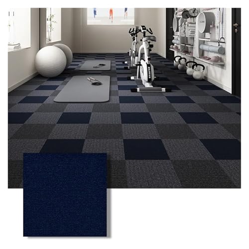 Selbstklebender Teppich 1-30PCS Self Adhesive Carpet Tile Easy Peel Stick Soundproof Office Floor 30PCS Sticker Square Mat(3-color splicing,30x30cm 24pcs) von EURDFHY
