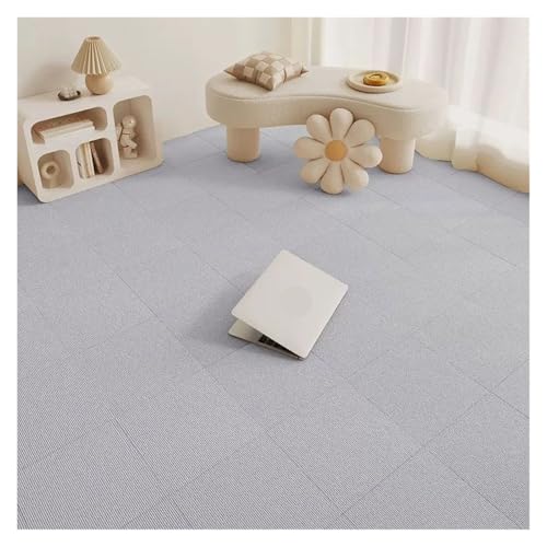 Selbstklebender Teppich 1-30PCS Self Adhesive Carpet Tile Easy Peel Stick Soundproof Office Floor 30PCS Sticker Square Mat(Light gray,30x30cm 24pcs) von EURDFHY