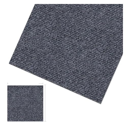 Selbstklebender Teppich 10–30 Stück selbstklebender Teppich, quadratisch, 30 cm x 30 cm, abziehbarer Aufkleber for Abziehen und Aufkleben for Heimwerker-Wandfliesen(Dark Grey,30pcs) von EURDFHY