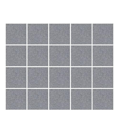Selbstklebender Teppich 10–40 Stück 30 x 30 cm selbstklebender Teppich, quadratisch, abziehbar, for Abziehen und Aufkleben, Bodenmatte for Heimwerker, Heimtextilien, Fliesen(Grey-20PCS) von EURDFHY