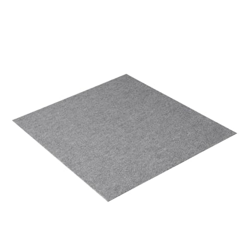 Selbstklebender Teppich 12 Stück Teppichfliesen for Abziehen und Aufkleben, selbstklebende Teppichbodenfliesen, weich gepolsterte Teppichfliesen for Schlafzimmer und Wohnzimmer(12x12in Light Gray) von EURDFHY
