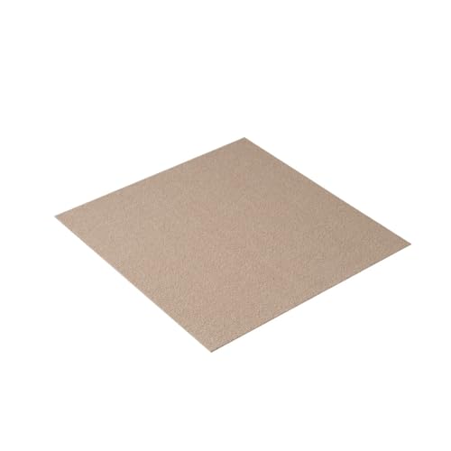Selbstklebender Teppich 12 Stück Teppichfliesen for Abziehen und Aufkleben, selbstklebende Teppichbodenfliesen, weich gepolsterte Teppichfliesen for Schlafzimmer und Wohnzimmer(18x18in Light Brown) von EURDFHY