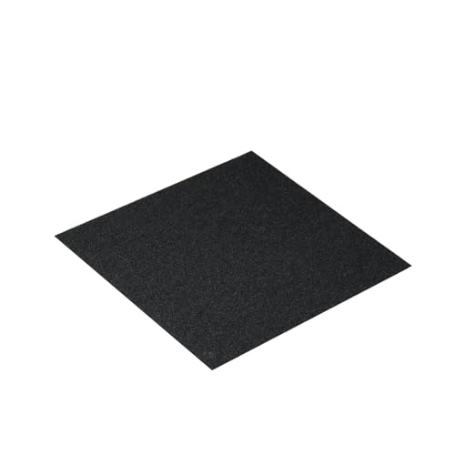 Selbstklebender Teppich 12 Stück Teppichfliesen for Abziehen und Aufkleben, selbstklebende Teppichbodenfliesen, weich gepolsterte Teppichfliesen for Schlafzimmer und Wohnzimmer(24x24in Carbon Black) von EURDFHY