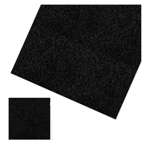 Selbstklebender Teppich Selbstklebende Teppichbodenfliesen Aufkleber Quadratische Teppiche Peel and Stick Matte DIY Bodenbelag Küche Esszimmer Schlafzimmer(Black,30pcs) von EURDFHY