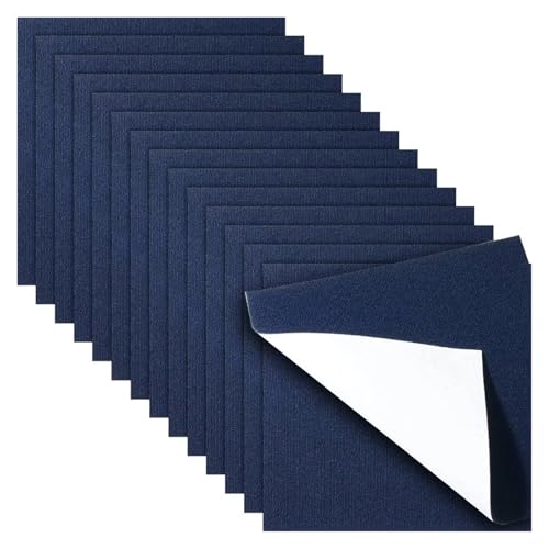 Selbstklebender Teppich Teppichfliesen for Abziehen und Aufkleben, 24' x 24' Quadrate, selbstklebende Teppichbodenfliesen, weich gepolsterte Teppichfliesen, einfache Installation von EURDFHY