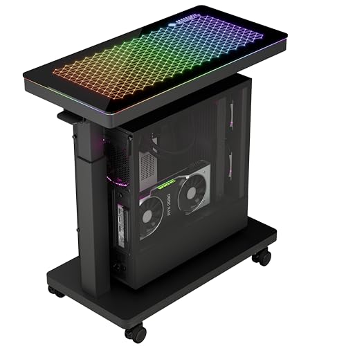 EUREKA ERGONOMIC Höhenverstellbarer Computer Tower Ständer, ATX-Gehäuse CPU Halter PC Ständer, unter Schreibtisch Drucker Cart mit Rollen und Maus Pad (LED) EUREKA ERGONOMIC Höhenverstellbarer Computer Tower Ständer, ATX-Gehäuse CPU Halter PC Ständer, unter Schreibtisch Drucker Cart mit Rollen und Maus Pad (LED) von EUREKA ERGONOMIC