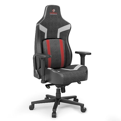 EUREKA ERGONOMIC Gaming Stuhl Stoff Bürostuhl Ergonomisch Gamer Stuhl mit Integrierter 4D Verstellbarer PC Stuhl Neigbare Rückenlehne,Offizieller Blast Competition Gaming Stuhl Python II (Rot) von EUREKA ERGONOMIC
