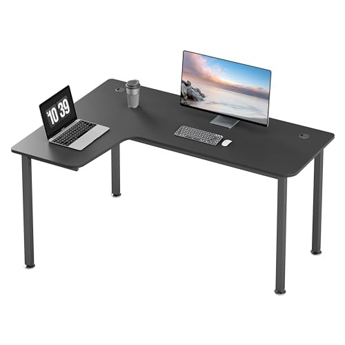 EUREKA ERGONOMIC Eckschreibtisch 155x110cm Gaming Tisch Büro Schreibtisch L-förmige Groß PC Tisch Computerecktisch Gamer Tisch von EUREKA ERGONOMIC