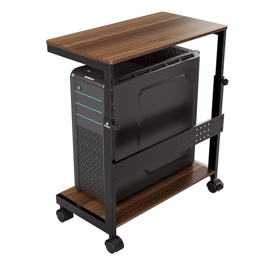 EUREKA ERGONOMIC Höhenverstellbarer PC Tower Ständer, ATX-Gehäuse CPU Halter PC Cart, CPU Stand mit Rollen und Maus Pad, Walnussfarbe EUREKA ERGONOMIC Höhenverstellbarer PC Tower Ständer, ATX-Gehäuse CPU Halter PC Cart, CPU Stand mit Rollen und Maus Pad, Walnussfarbe von EUREKA ERGONOMIC