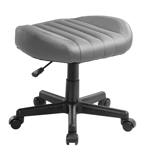 EUREKA ERGONOMIC Sitzhocker höhenverstellbar drehbar, gepolsterter Fußschemel Fußstütze Hocker mit Rolle für Sessel Schreibtisch Küche Wohnzimmer Eingang,Fußhocker Fussbankfür Büro von EUREKA ERGONOMIC