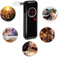 Etilometro portatile con display digitale LCD e risultati rapidi e precisi della concentrazione di alcol nel sangue, Nero Etilometro portatile con display digitale LCD e risultati rapidi e precisi della concentrazione di alcol nel sangue, Nero von EURITECSA