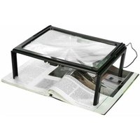 Lente d'ingrandimento a LED, ultra sottile, pieghevole, formato A4 Lente d'ingrandimento a pagina intera con 3x4 lampadine a LED per leggere e von EURITECSA
