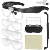 Lenti di ingrandimento con 2 luci a LED, lenti di ingrandimento frontali, lenti di ingrandimento a mani libere per cucito, lettura, riparazioni, Lenti di ingrandimento con 2 luci a LED, lenti di ingrandimento frontali, lenti di ingrandimento a mani libere per cucito, lettura, riparazioni, von EURITECSA